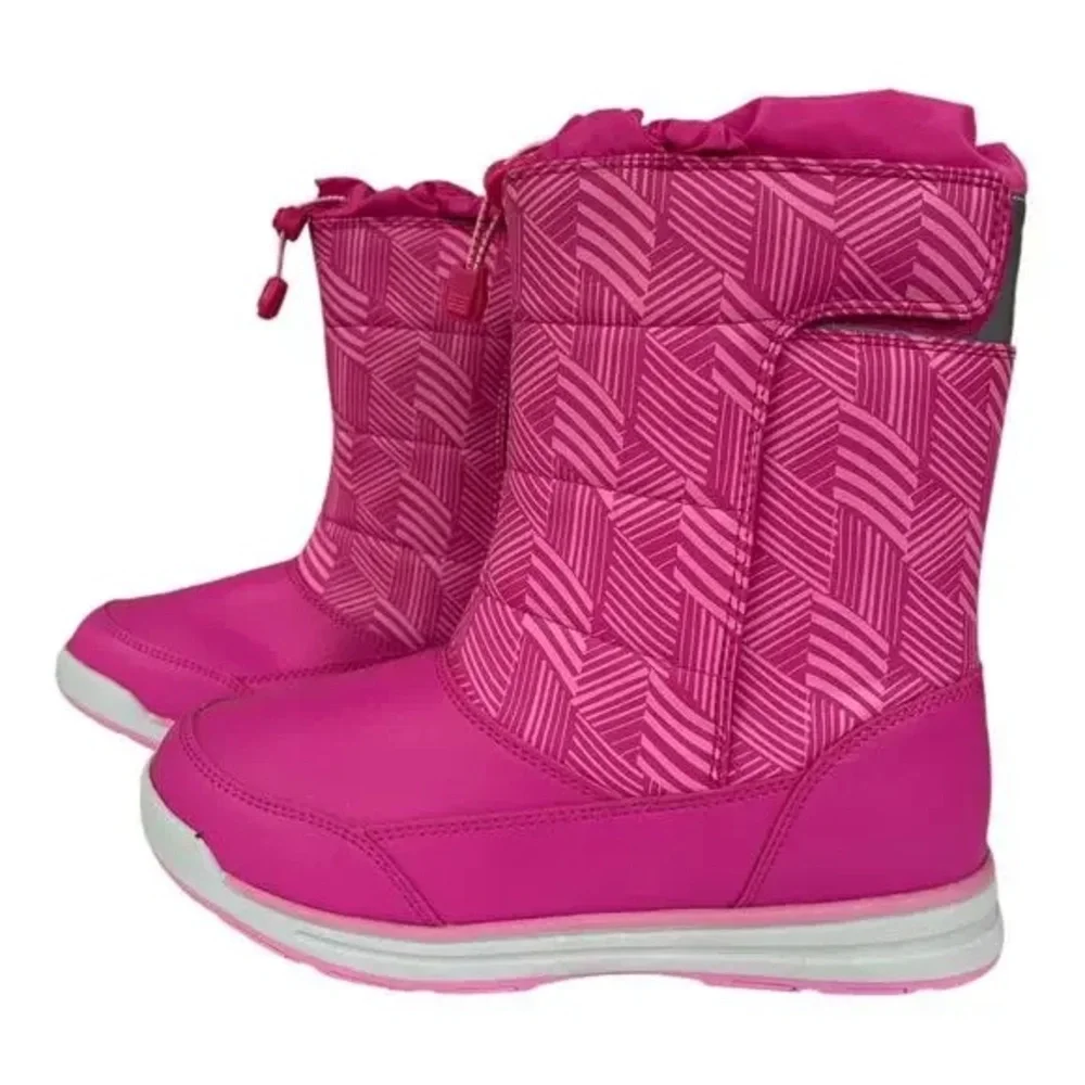 Pink Quilted Winter Boots